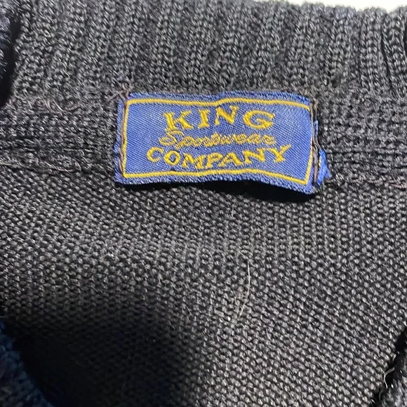 Vintage 1940s High School Letter Sweater Leather elbow patches—Sz 38 - Picture 3 of 12